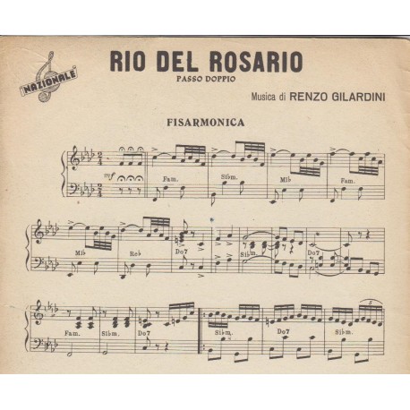 Spartito Music Sheet di `Rio Del Rosario, Limbanita` - passo doppio, valzer